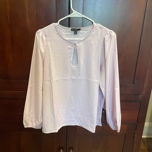 J Crew Jewel Neck Lilac Blouse Small NWT